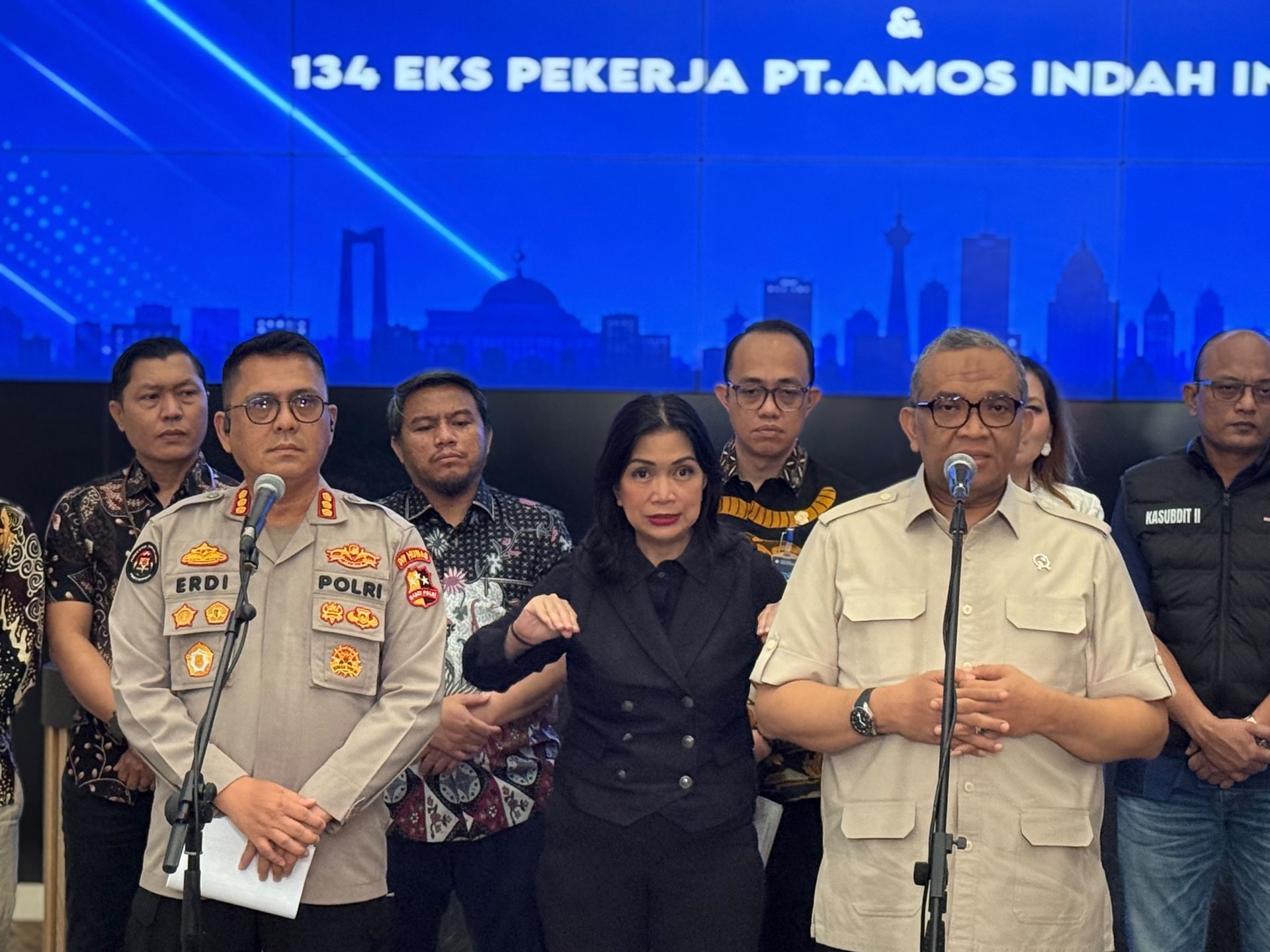 Desk Ketenagakerjaan Polri dan Kemnaker Selesaikan Perselisihan PHK 134 Pekerja PT Amos Indah Indonesia